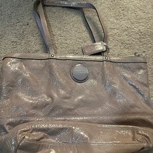 Coach light purple patent leather tote